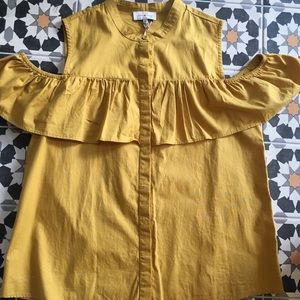 NWT Lucky Brand Cold Shoulder Jaquard Top